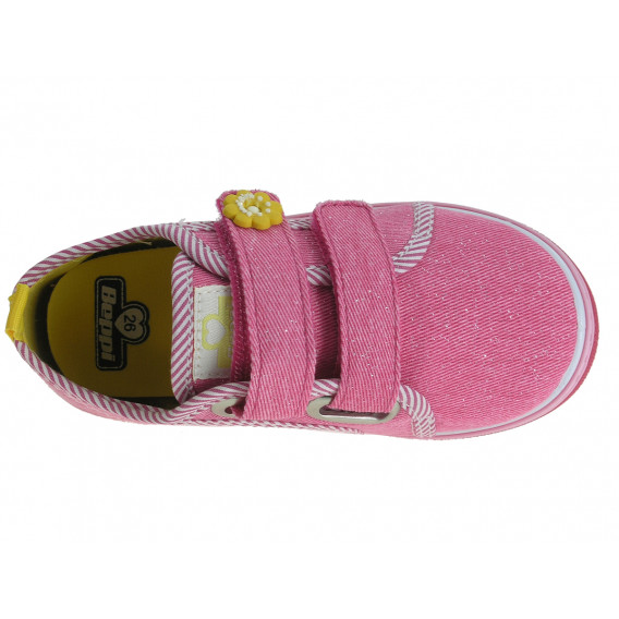 Πάνινα παπούτσια με ανυψωμένη σόλα, σε ροζ χρώμα Beppi 218774 3