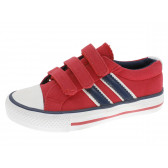 Πάνινα παπούτσια με μπλε άκρες, σε κόκκινο Beppi 218818 