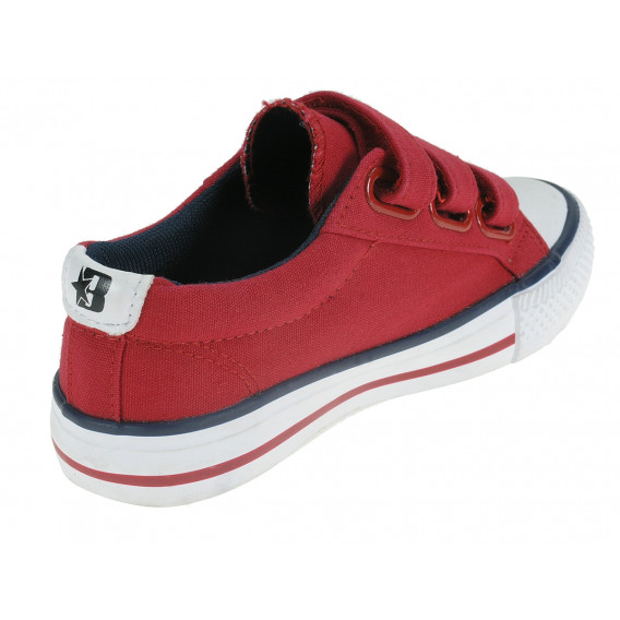 Πάνινα παπούτσια με μπλε άκρες, σε κόκκινο Beppi 218819 2