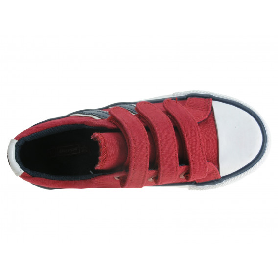 Πάνινα παπούτσια με μπλε άκρες, σε κόκκινο Beppi 218820 3