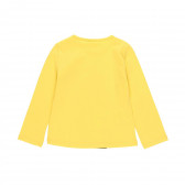 Κίτρινη, βαμβακερή μπλούζα με τυπωμένο σχέδιο Boboli 218906 2