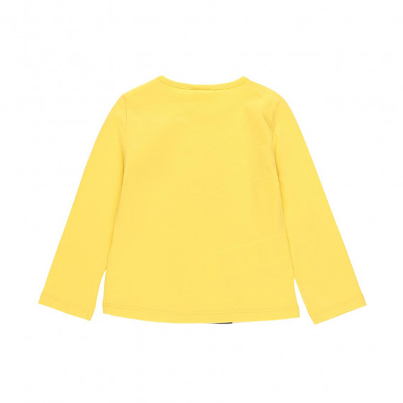 Κίτρινη, βαμβακερή μπλούζα με τυπωμένο σχέδιο Boboli 218906 2