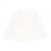 Λευκή, βαμβακερή μπλούζα με φλοράλ σχέδια Boboli 218909 2