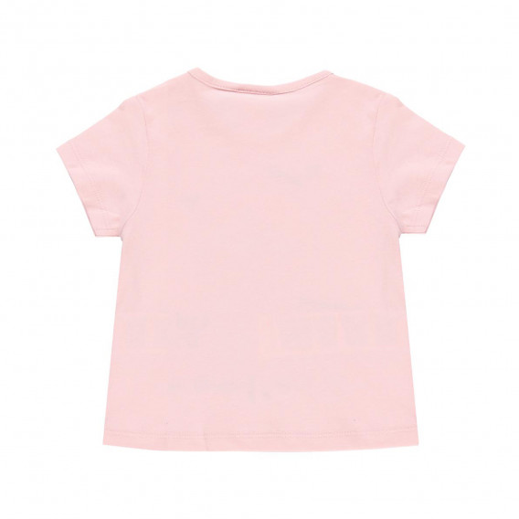 Ροζ, βαμβακερό μπλουζάκι με τυπωμένο σχέδιο Boboli 218962 2