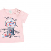 Ροζ, βαμβακερό μπλουζάκι με τυπωμένο σχέδιο Boboli 218963 3