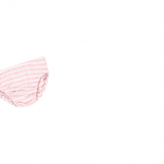 Βαμβακερό φόρεμα με βρακάκι και άσπρες και ροζ ρίγες Boboli 218971 5