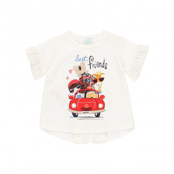 Βαμβακερό, κοντομάνικο μπλουζάκι με τυπωμένο σχέδιο Boboli 218979 