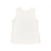 Λευκό, βαμβακερό μπλουζάκι με βολάν Boboli 218990 2