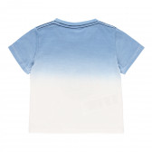 Μπλουζάκι από βαμβάκι, σε μπλε και άσπρο Boboli 219069 2