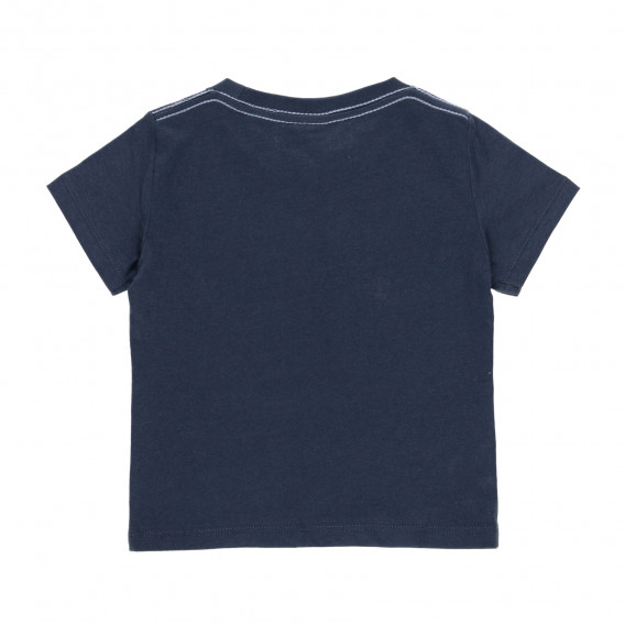 Βαμβακερό μπλουζάκι με στάμπα φοίνικα, μπλε Boboli 219072 2