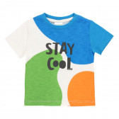 Βαμβακερό μπλουζάκι με στάμπα Stay Cool πολύχρωμο Boboli 219084 