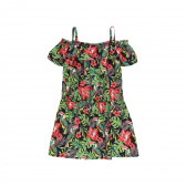 Φόρεμα με κομμένα μανίκια και floral τύπωμα Boboli 219180 2