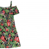 Φόρεμα με κομμένα μανίκια και floral τύπωμα Boboli 219181 3