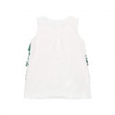 Βαμβακερή μπλούζα με σούφρα, λευκή Boboli 219199 2