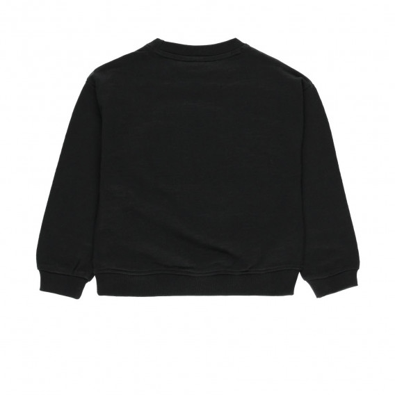 Βαμβακερή μπλούζα με στάμπα μαύρη Boboli 219207 2