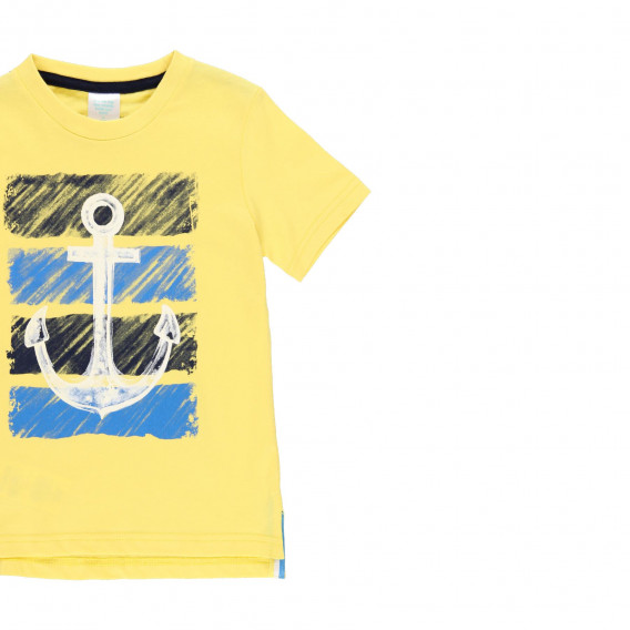 Βαμβακερό μπλουζάκι με άγκυρα, κίτρινο Boboli 219448 3