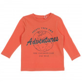 Μπλούζα από οργανικό βαμβάκι με γραφική εκτύπωση για ένα μωρό, πορτοκαλί Name it 219555 