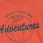 Μπλούζα από οργανικό βαμβάκι με γραφική εκτύπωση για ένα μωρό, πορτοκαλί Name it 219556 2
