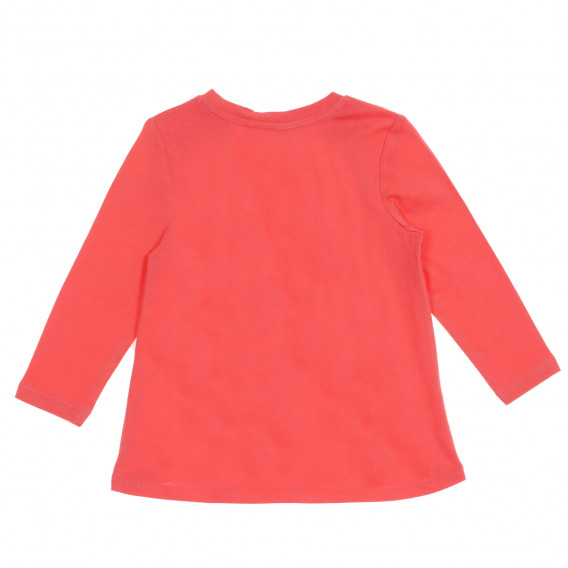Μπλούζα με μακριά μανίκια από βιολογικό βαμβάκι για ένα μωρό σε κοραλλιογενές χρώμα Name it 219585 4