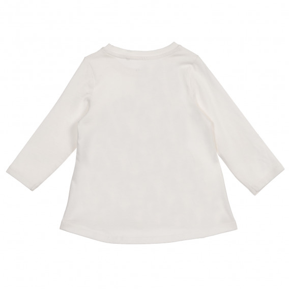 Μπλούζα με μακριά μανίκια από βιολογικό βαμβάκι για ένα μωρό, λευκό Name it 219589 4