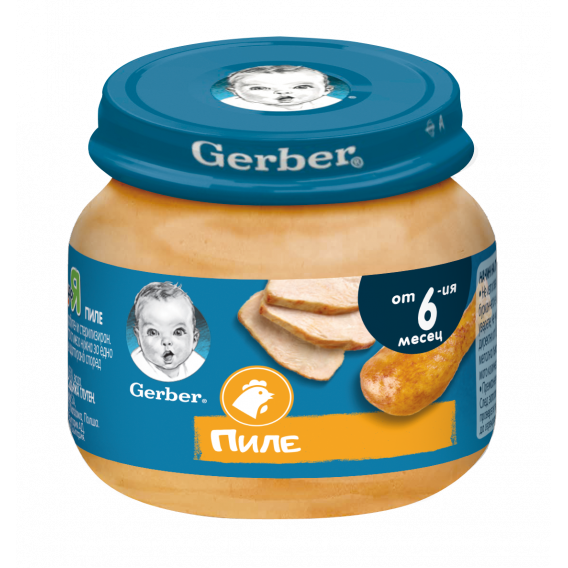 Κοτόπουλο με πατάτες πουρέ Nestle Gerber, 6+ μήνες, βάζο 80 g. Gerber 219879 
