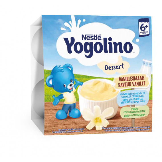 Yogolino Επιδόρπιο Γάλακτος Βανίλια- Nestle, 6+ μηνών, 4 x 100 γρ. Nestle 219907 