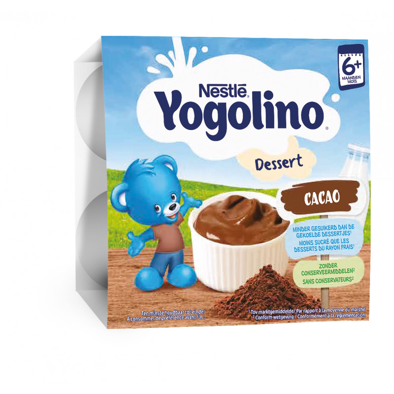 Yogolino Επιδόρπιο Γάλακτος Σοκολάτα - Nestle, 6+ μηνών, 4 x 100 γρ.  219909