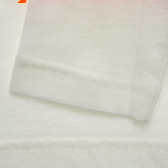 Βαμβακερή μπλούζα με τα γράμματα της επωνυμίας, λευκή Benetton 220934 3