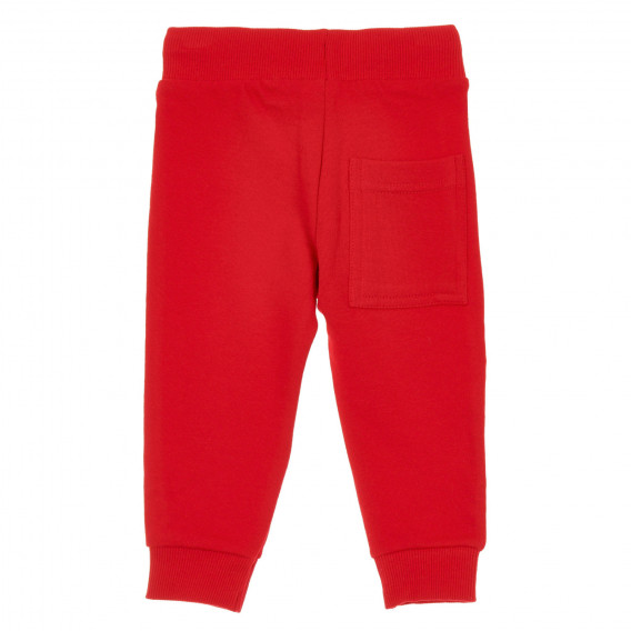 Βαμβακερό παντελόνι, κόκκινο Benetton 221013 4
