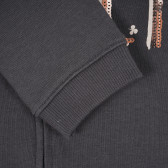 Βαμβακερό φούτερ με πούλιες, σε σκούρο γκρι Benetton 221016 3