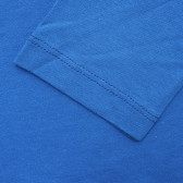 Βαμβακερή μπλούζα με τα γράμματα Ready Steady Go, μπλε Benetton 221061 3