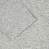 Βαμβακερή μπλούζα με τα γράμματα Backup, γκρι Benetton 221085 3