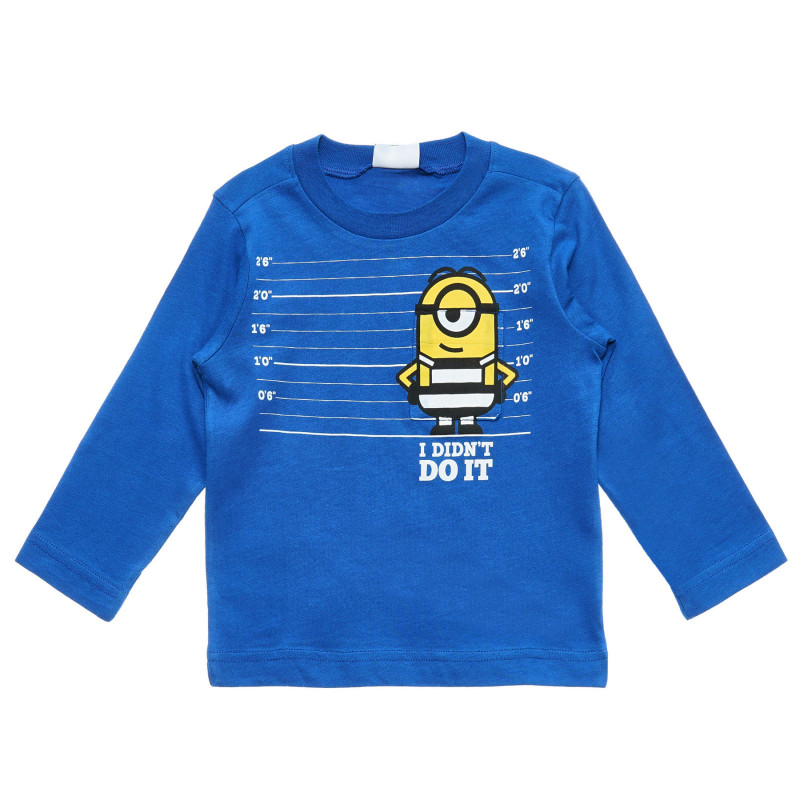Βαμβακερή μπλούζα με τύπωμα Minion για μωρά, μπλε  221103