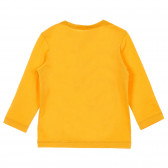 Βαμβακερή μπλούζα με τύπωμα δεινόσαυρους, πορτοκαλί Benetton 221118 4