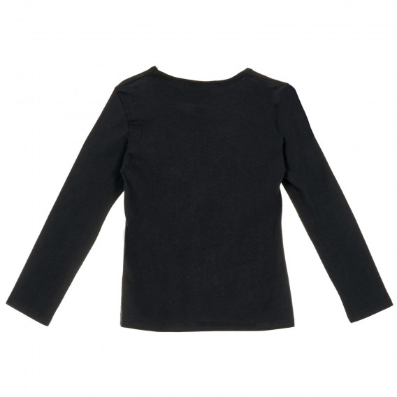 Βαμβακερή μπλούζα με τύπωμα Cruella De Vil, μαύρη Benetton 221146 4