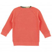 Βαμβακερή μπλούζα με τη λεζάντα FLIP, πορτοκαλί Benetton 221186 4