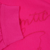 Βαμβακερή μπλούζα με κομμένα μανίκια, ροζ Benetton 221225 3