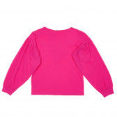 Βαμβακερή μπλούζα με κομμένα μανίκια, ροζ Benetton 221226 4