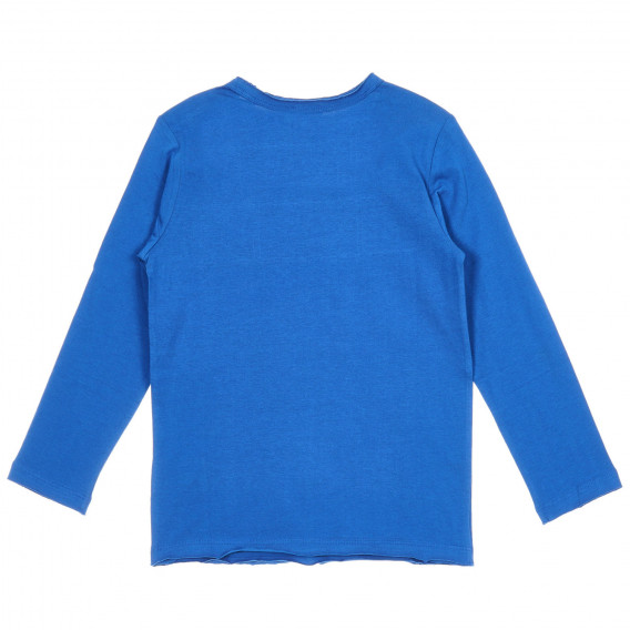 Βαμβακερή μπλούζα με γράμματα για μωρά, μπλε Benetton 221230 4
