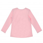 Μπλούζα με απλικέ και τύπωμα, ροζ Benetton 221270 4
