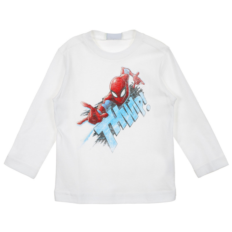 Βαμβακερή μπλούζα με τύπωμα Spiderman, λευκό  221363