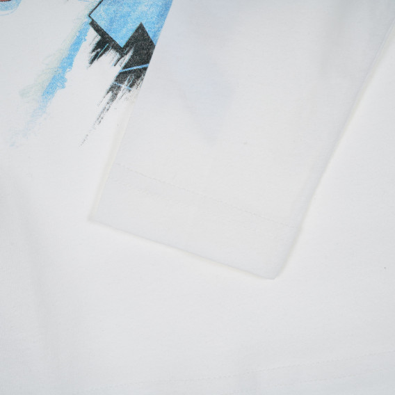 Βαμβακερή μπλούζα με τύπωμα Spiderman, λευκό Benetton 221365 3