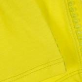 Βαμβακερό σορτς με διακοσμητικό άκρο, κίτρινο Benetton 221598 3
