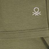 Βαμβακερό κολάν με λογότυπο μάρκας, σκούρο πράσινο Benetton 221742 3
