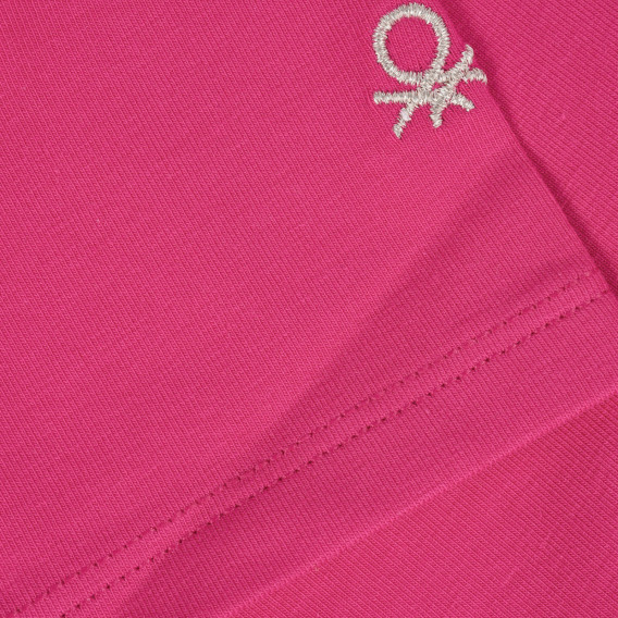 Βαμβακερό κολάν με λογότυπο μάρκας, ροζ Benetton 221746 3