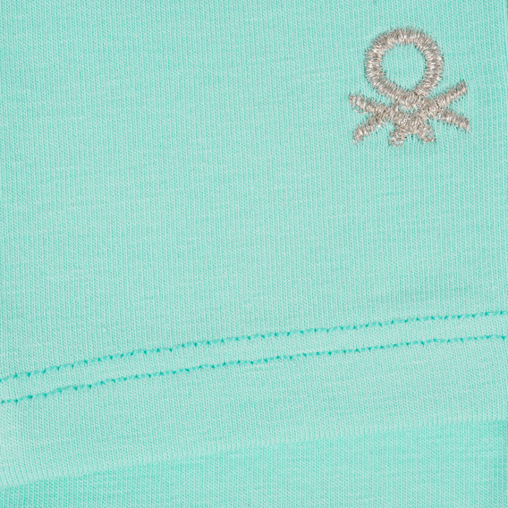 Βαμβακερό κολάν με το λογότυπο της μάρκας για ένα μωρό, ανοιχτό μπλε Benetton 221750 3