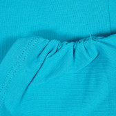 Κοντό κολάν από βαμβάκι με διπλωμένα πατζάκια και επιγραφή, μπλε Benetton 221766 3
