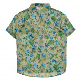 Βαμβακερό πουκάμισο με λουλουδάτο τύπωμα, μπεζ Benetton 221805 3