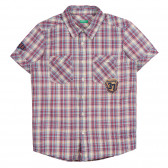 Βαμβακερό καρό πουκάμισο με σχέδιο και δύο τσέπες Benetton 221836 