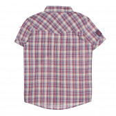 Βαμβακερό καρό πουκάμισο με σχέδιο και δύο τσέπες Benetton 221838 3